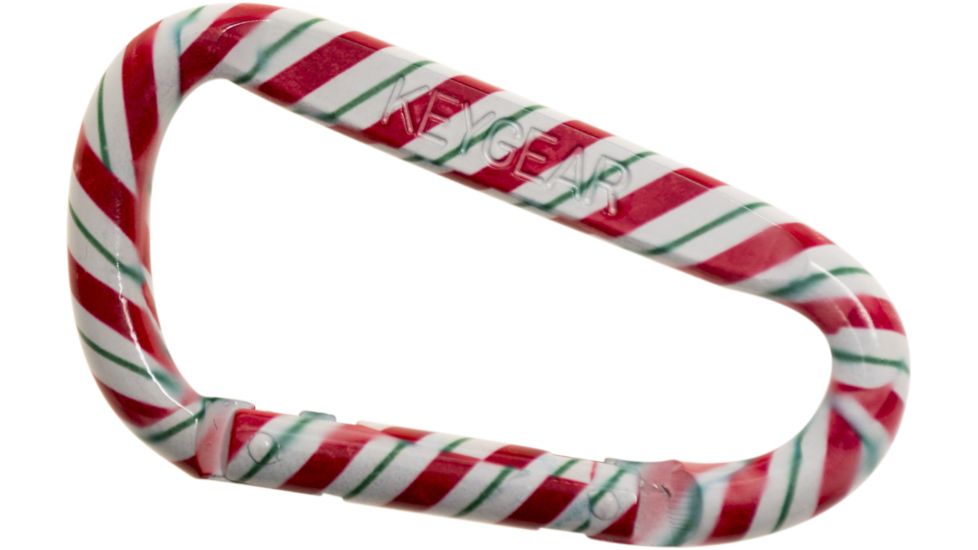 KeyGear Snappy Carabiner, Candy Cane 50-KEY0061, Red/White 50-KEY0061