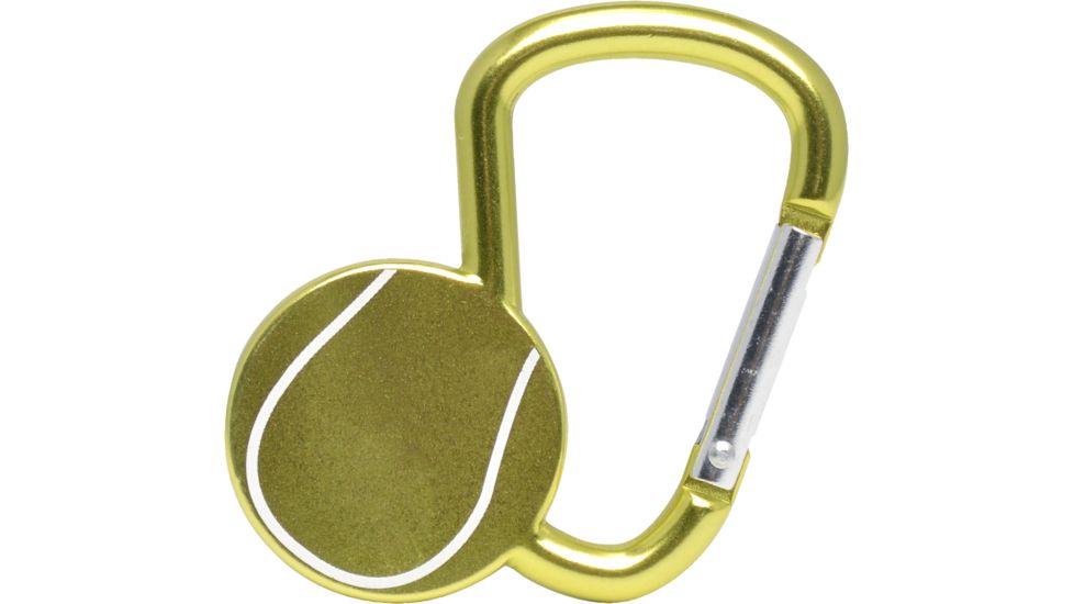 KeyGear Sporty Carabiner, Tennis, 50-KEY0235-06, Yellow 50-KEY0235-06