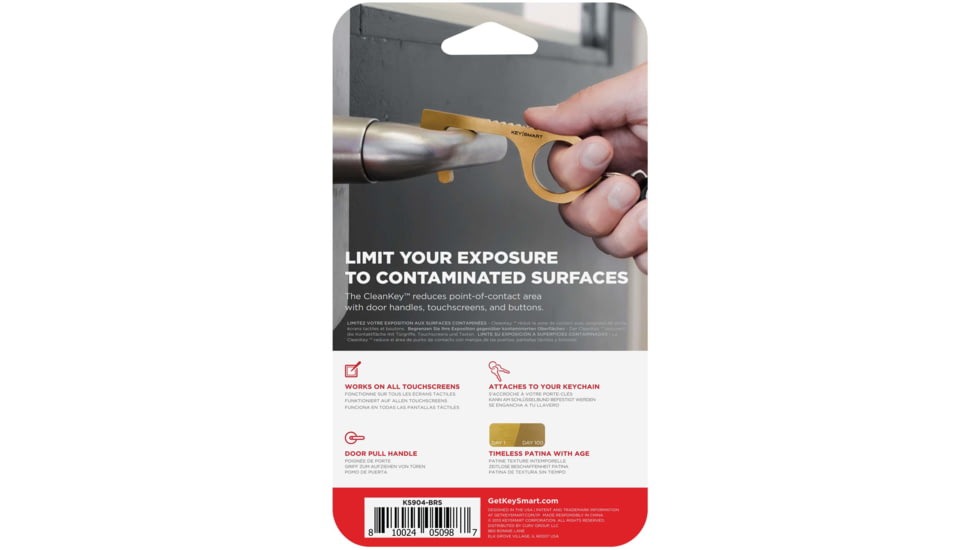 KeySmart CleanKey CleanKit, Brass, KS904-BRS