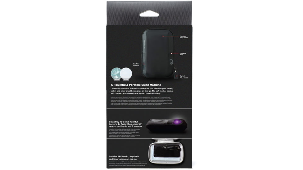 KeySmart CleanTray To-Go Rechargeable UV Light Sterilizer, Black, KS924-BLK, EDEMO1