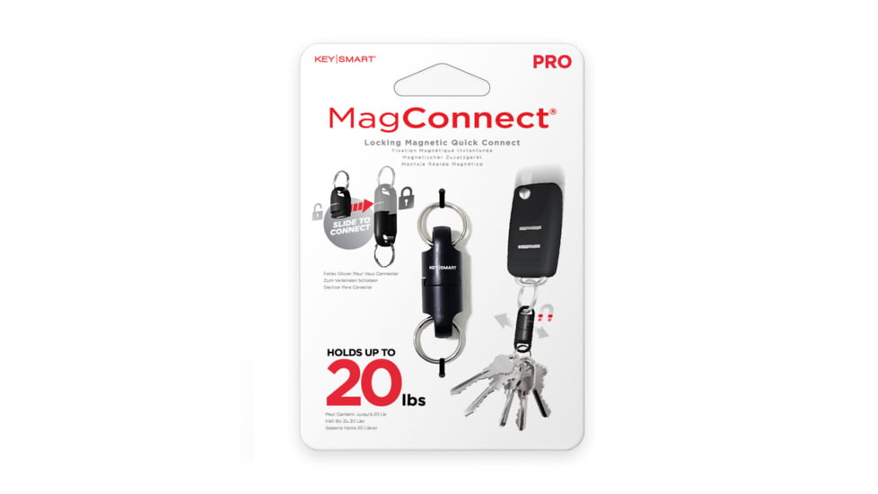 KeySmart MagConnect Pro Locking Magnetic Quick Connect, Black, KS847-BLK