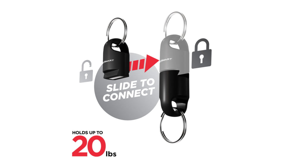 KeySmart MagConnect Pro Locking Magnetic Quick Connect, Black, KS847-BLK