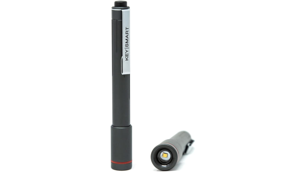 KeySmart Nano Torch XL Compact Pen Light, Aluminum, Black, Extra Large, KS818-BLK