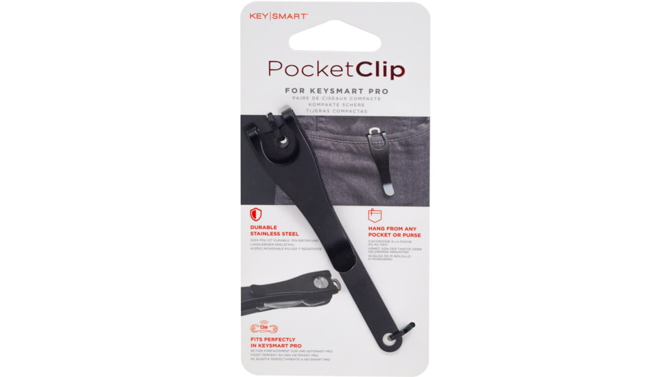 KeySmart Pocket Clip for KeySmart Key Holders, Black, KS800-BLK