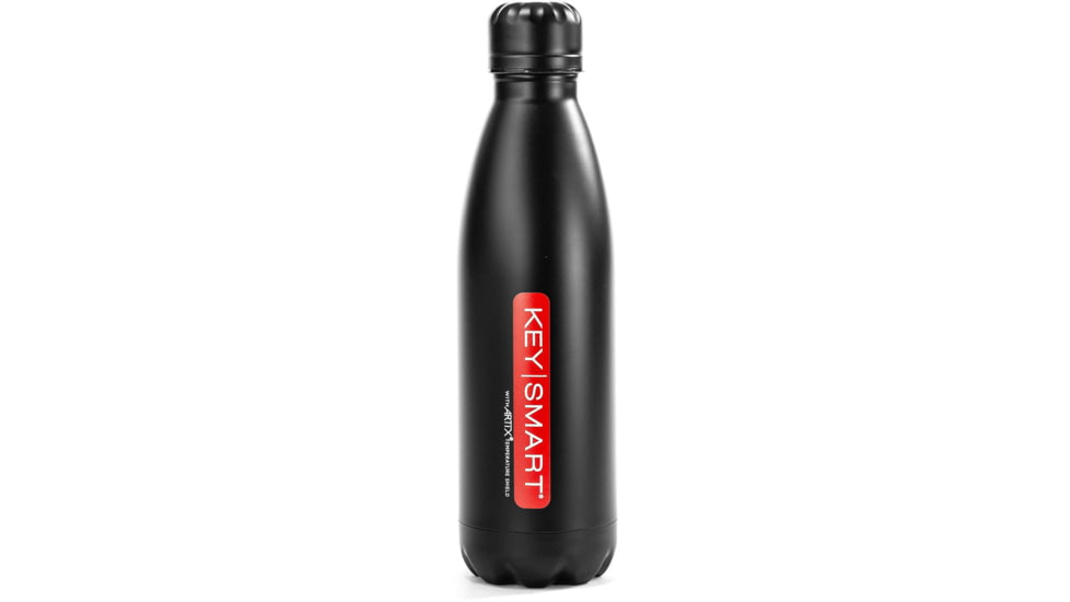 KeySmart Artix Stainless Steel Water Bottle, Black, KS357-BLK