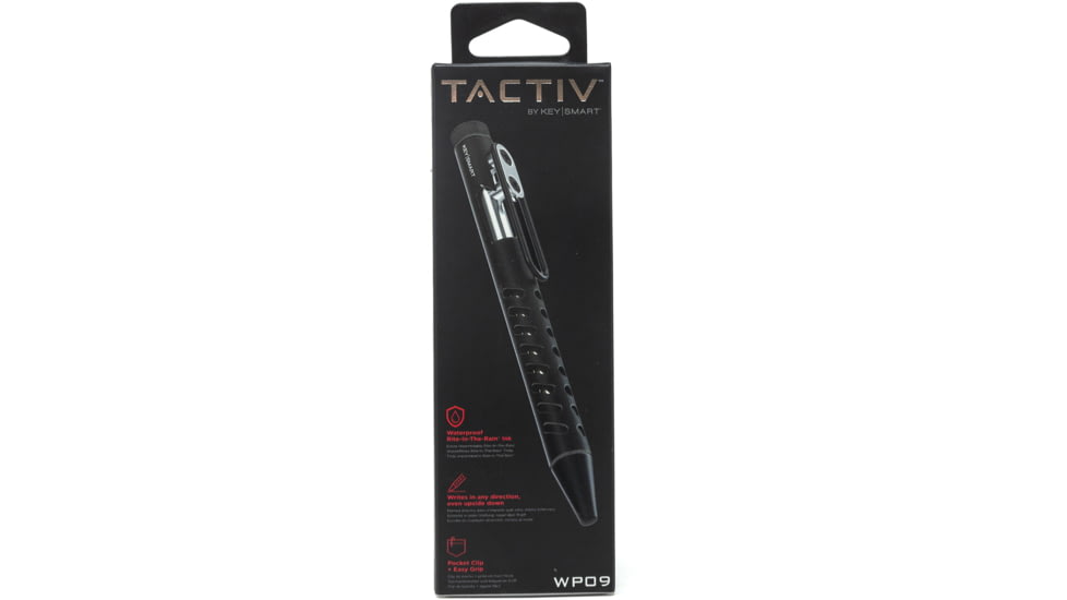 KeySmart Tactiv WP09 Bolt-Action Waterproof Pen, Black, KS373-BLK