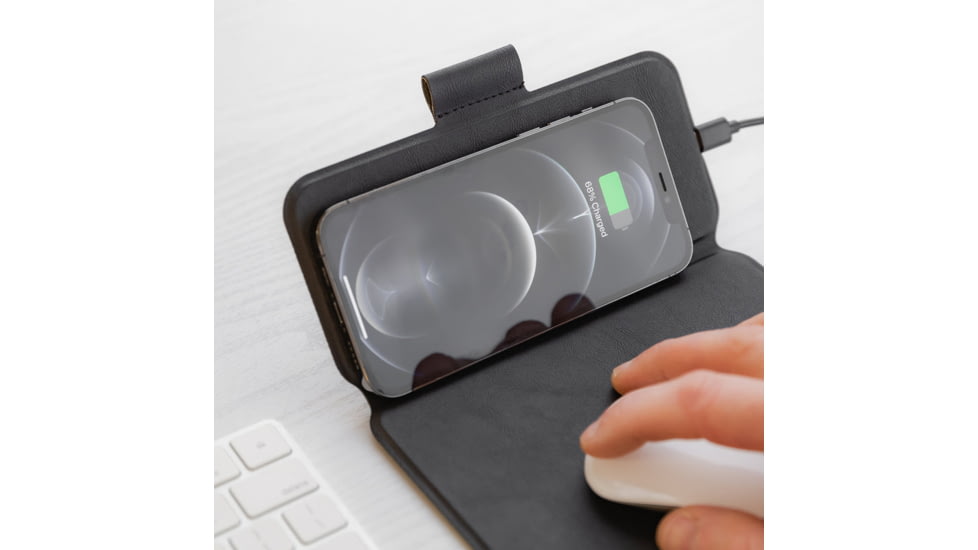 KeySmart TaskPad Mini Wireless Charging Mousepad, Black, KS503-BLK