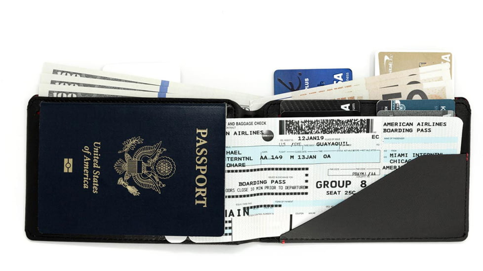 KeySmart Urban Union Passport Wallet, Black, KS838-BLK