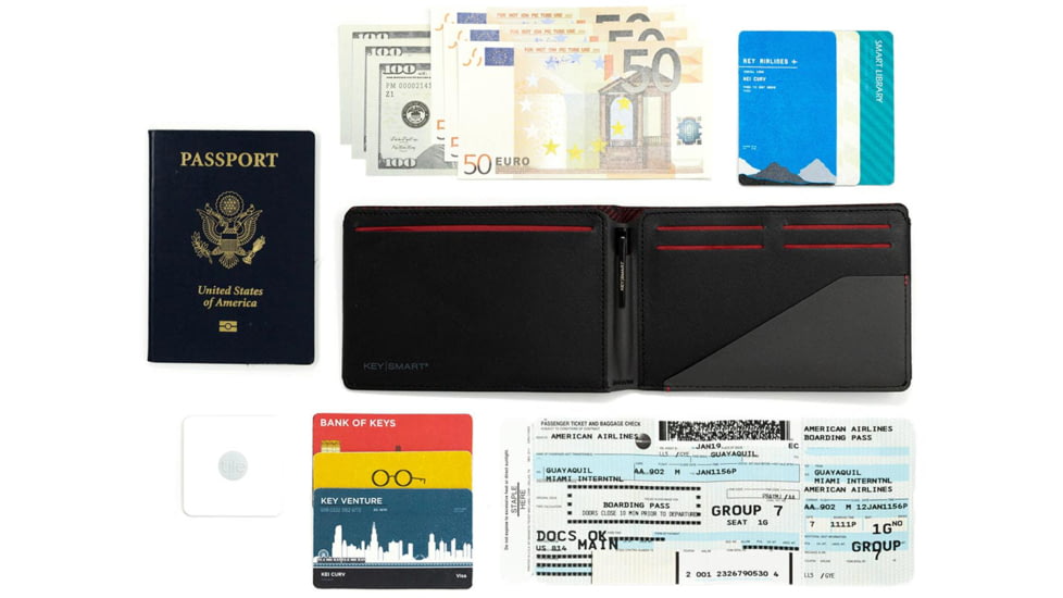 KeySmart Urban Union Passport Wallet, Black, KS838-BLK