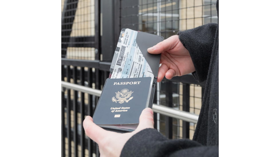 KeySmart Urban Union Passport Wallet, Black, KS838-BLK