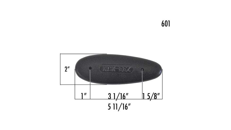 KICK-EEZ ROCKER TAPERED RECOIL PAD 2 X 5 5/8 X 11/8, 601-10-L-B