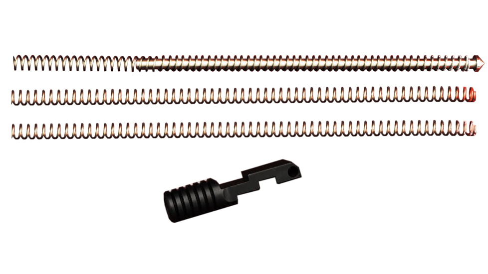 KIDD Innovative Design Bolt Handle Charging Assembly w/Guide Rod &amp; Springs For Ruger 10/22, Ring, Black, 22GRSK- BR