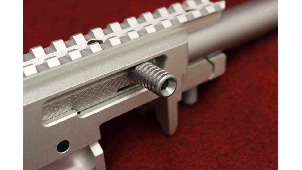 KIDD Innovative Design Bolt Handle Charging Assembly w/Guide Rod &amp; Springs For Ruger 10/22, Ring, Silver, 22GRSK- SR