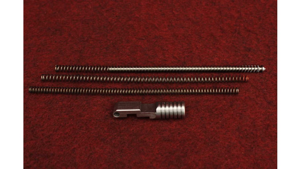 KIDD Innovative Design Bolt Handle Charging Assembly w/Guide Rod &amp; Springs For Ruger 10/22, Ring, Silver, 22GRSK- SR