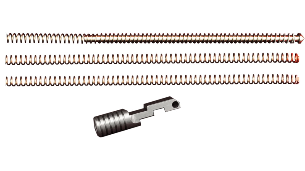 KIDD Innovative Design Bolt Handle Charging Assembly w/Guide Rod &amp; Springs For Ruger 10/22, Ring, Silver, 22GRSK- SR