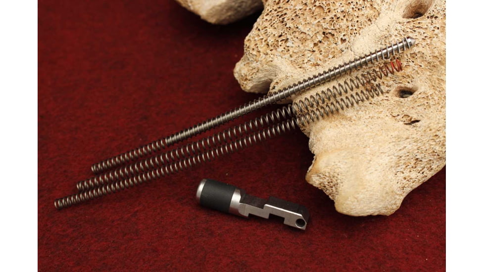 KIDD Innovative Design Bolt Handle Charging Assembly w/Guide Rod &amp; Springs For Ruger 10/22, Viton, Silver, 22GRSK-SV