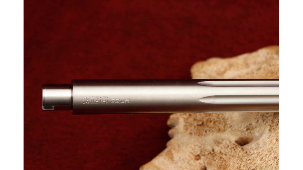 KIDD Innovative Design Fluted 18 Inch Match Stainless Steel Bull Barrel Bead, Polished, Silver, 22BRL-SS-F-18-POL