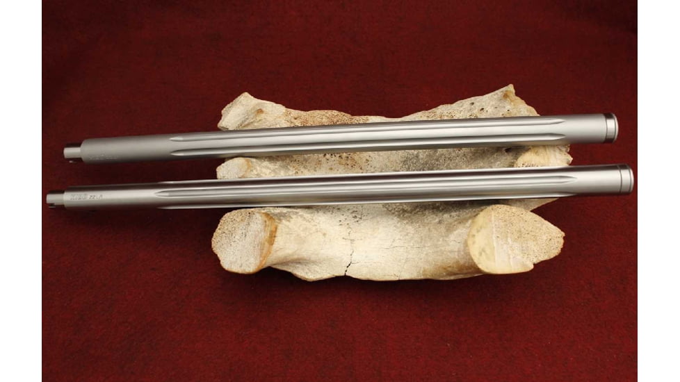 KIDD Innovative Design Fluted 18 Inch Match Stainless Steel Bull Barrel Bead Threaded And Capped, Polished, Silver, 22BRL-SS-F-18-POL-TC