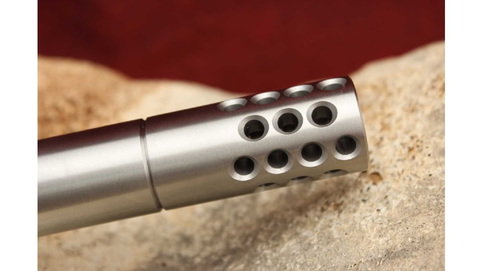 KIDD Innovative Design Fluted 18 Inch Match Stainless Steel Bull Barrel Bead Threaded And Capped, Polished, Silver, 22BRL-SS-F-18-POL-TC