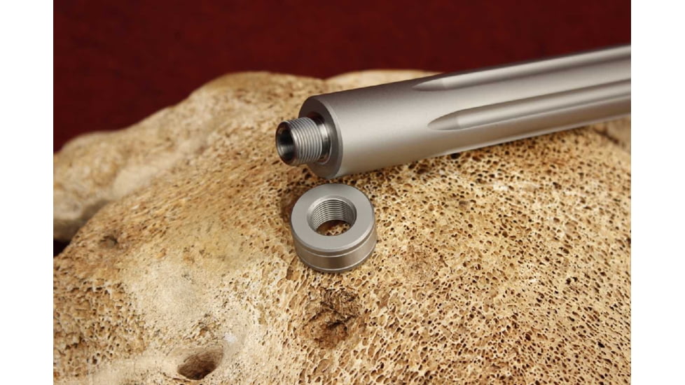 KIDD Innovative Design Fluted 18 Inch Match Stainless Steel Bull Barrel Bead Threaded And Capped, Polished, Silver, 22BRL-SS-F-18-POL-TC