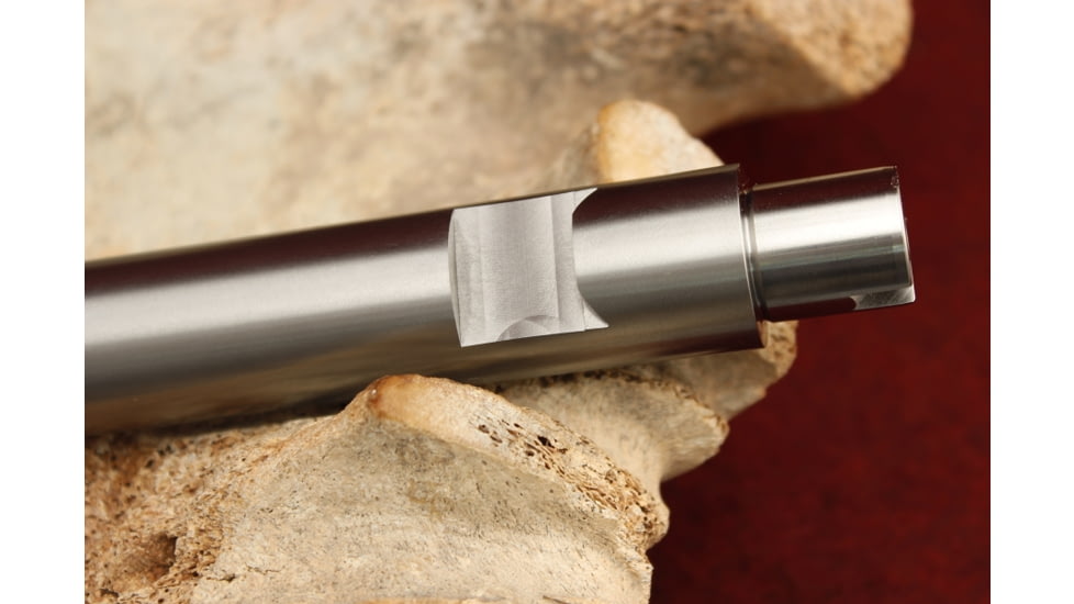 KIDD Innovative Design Ruger 10/22, .22LR Caliber Threaded Rifle Barrel, 6in, Bull, Non-Fluted, Polished, Silver, KIDD- 22BRL-SS-6-POL-TC