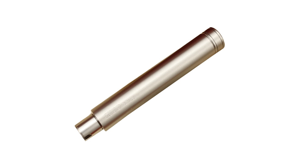 KIDD Innovative Design Ruger 10/22, .22LR Caliber Threaded Rifle Barrel, 6in, Bull, Non-Fluted, Polished, Silver, KIDD- 22BRL-SS-6-POL-TC