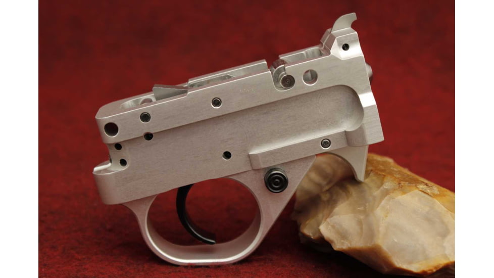 KIDD Innovative Design Two Stage Trigger Unit For Ruger 1022, Curved Extended, Silver Black, TG2-S-BC-X