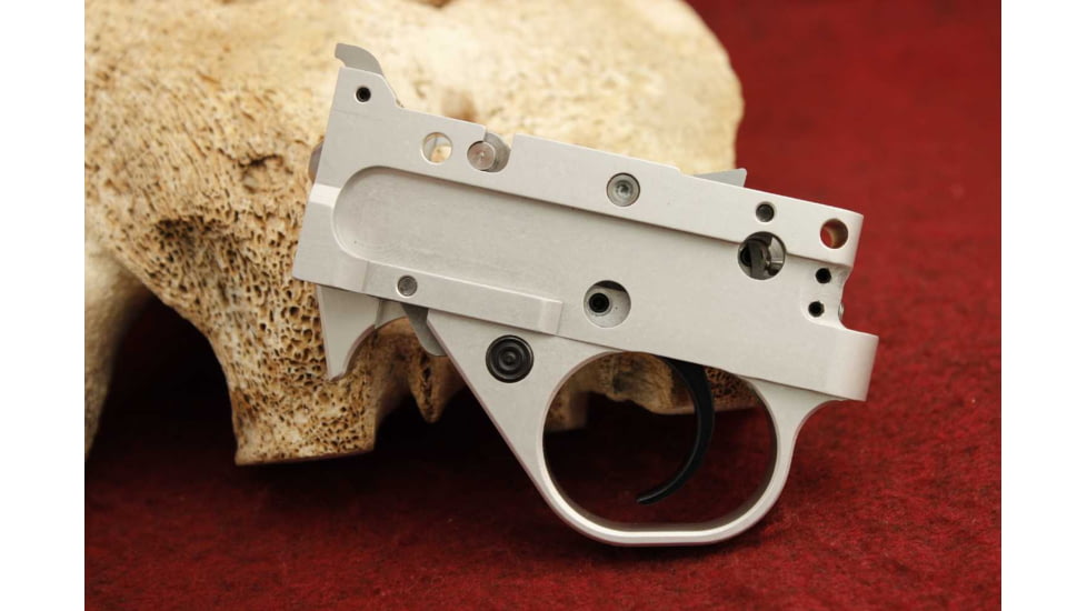 KIDD Innovative Design Two Stage Trigger Unit For Ruger 1022, Curved Extended, Silver Black, TG2-S-BC-X