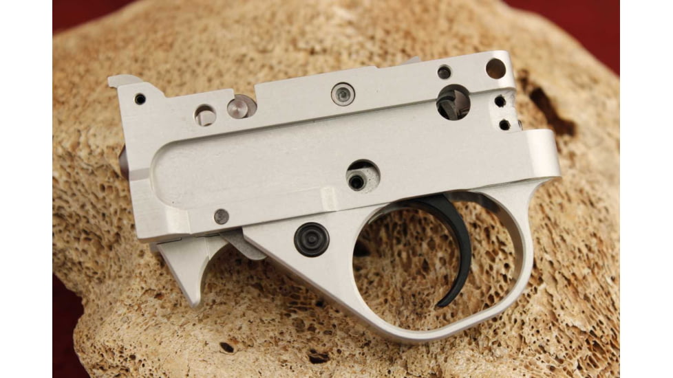 KIDD Innovative Design Two Stage Trigger Unit For Ruger 1022, Curved Extended, Silver Black, TG2-S-BC-X