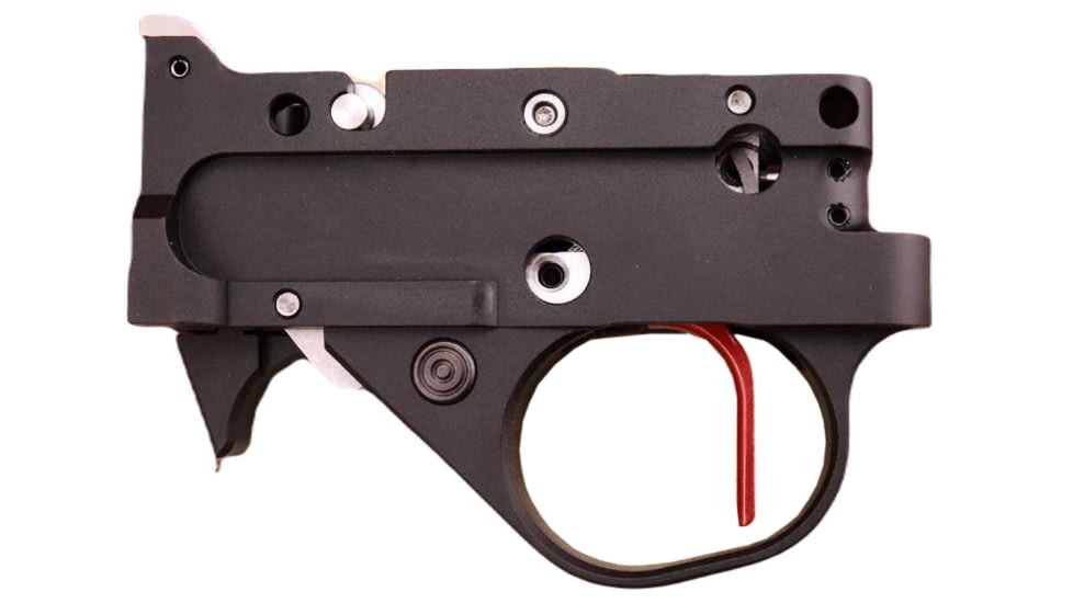 KIDD Innovative Design Two Stage Trigger Unit For Ruger 1022, Straight Extended, Black Red, TG2-B-RS-X