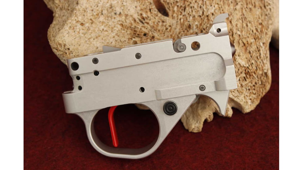 KIDD Innovative Design Two Stage Trigger Unit For Ruger 1022, Straight Extended, Silver Red, TG2-S-RS-X