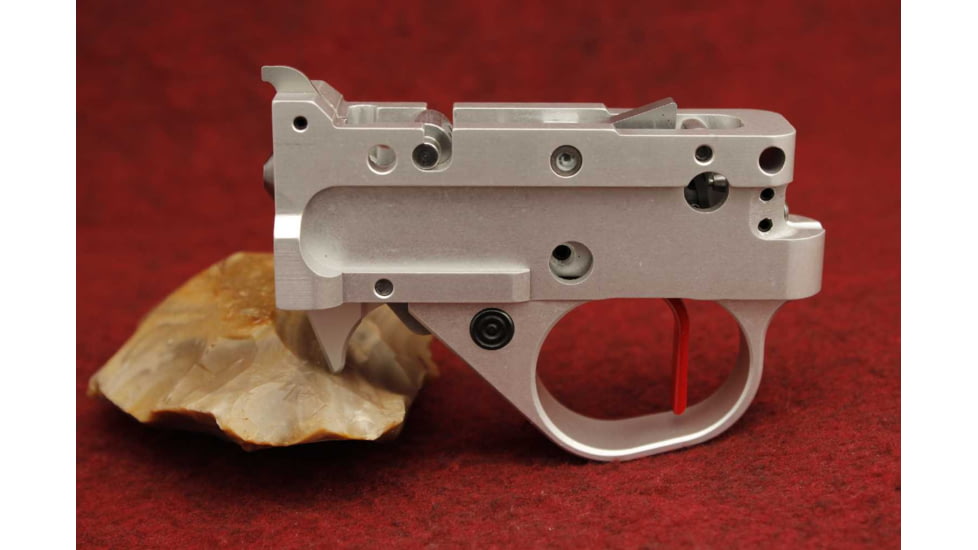 KIDD Innovative Design Two Stage Trigger Unit For Ruger 1022, Straight Extended, Silver Red, TG2-S-RS-X