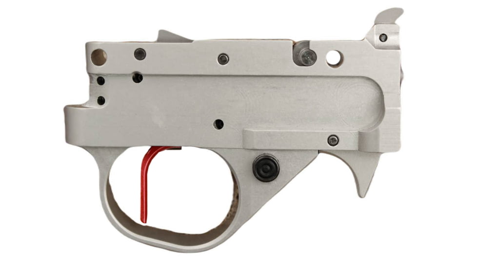 KIDD Innovative Design Two Stage Trigger Unit For Ruger 1022, Straight Extended, Silver Red, TG2-S-RS-X