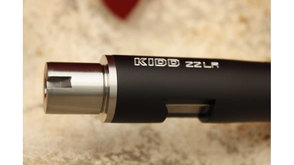 KIDD Innovative Design Ultra Lightweight Fluted Bull Threaded Capped Barrel For Ruger 10/22, Black, 22BRL-UL-B-TC