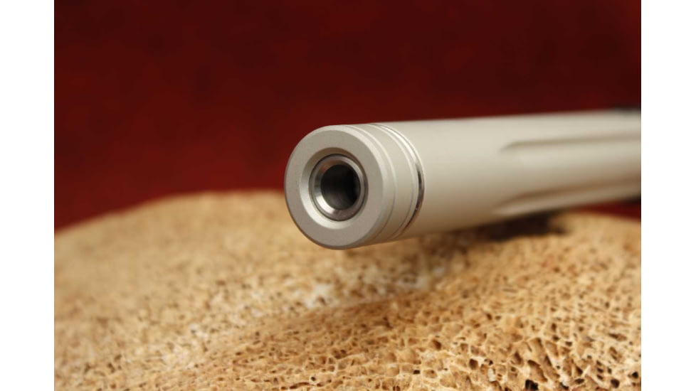 KIDD Innovative Design Ultra Lightweight Fluted Bull Threaded Capped Barrel For Ruger 10/22, Silver, 22BRL-UL-S-TC