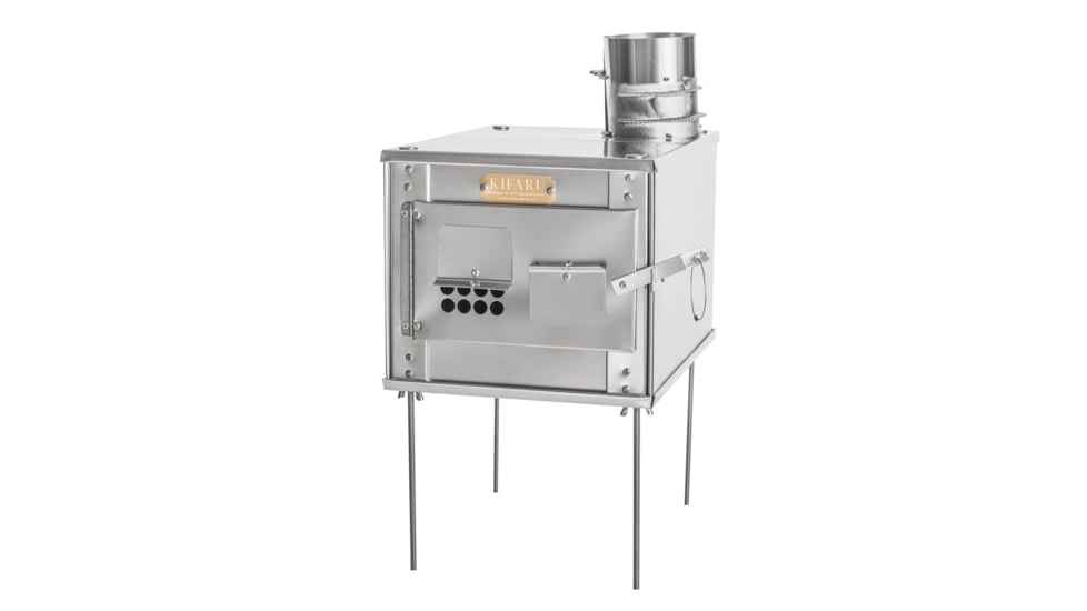 Kifaru Box Stove Stainless Steel, 12 Man Tipi, Steel, Large, BSL103