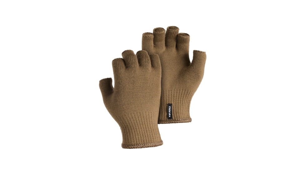 Kifaru Intl Fingerless Merino Gloves, Coyote Brown, FMG-CB