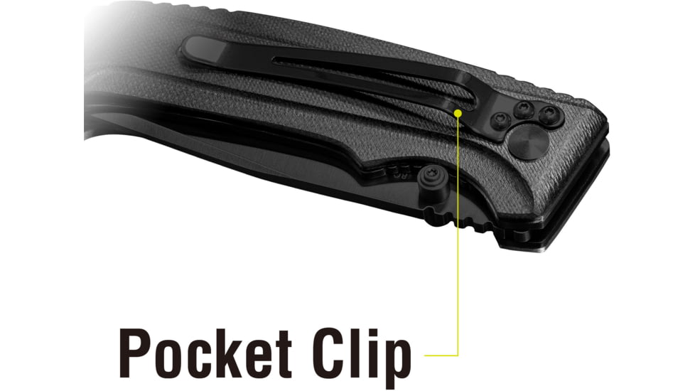 USED Kilimanjaro Gear Allatro Assisted Open Folding Knife,3.6in, Black G10 Handle, Black Plain Blade KJ910117, EDEMO1, Used, Condition Like New, Inspect and Rebox