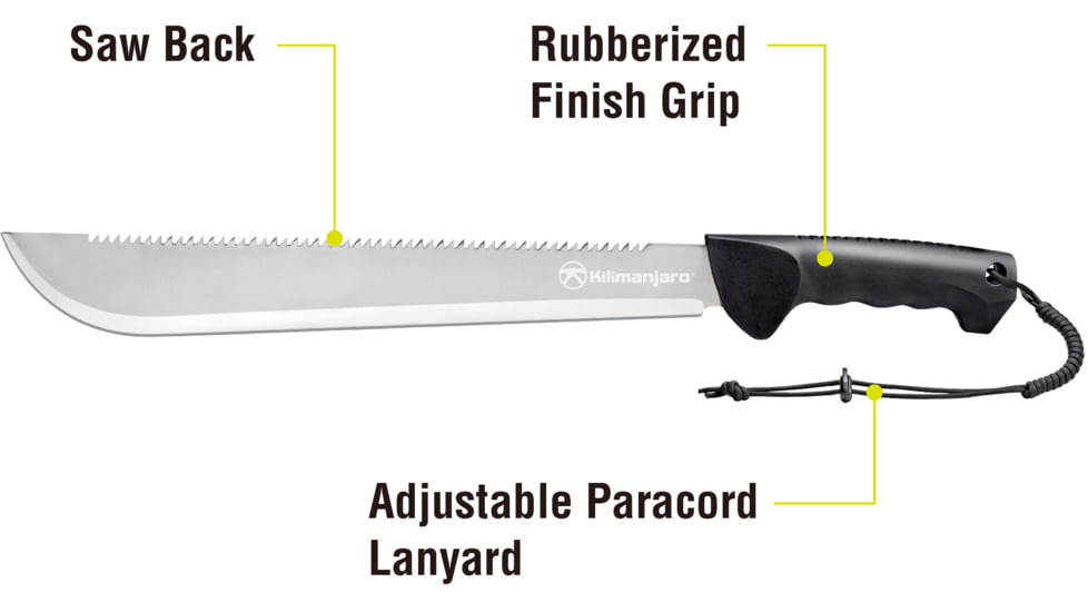 Kilimanjaro Gear BM21 Machete w/Saw Back,21 in KJ910040