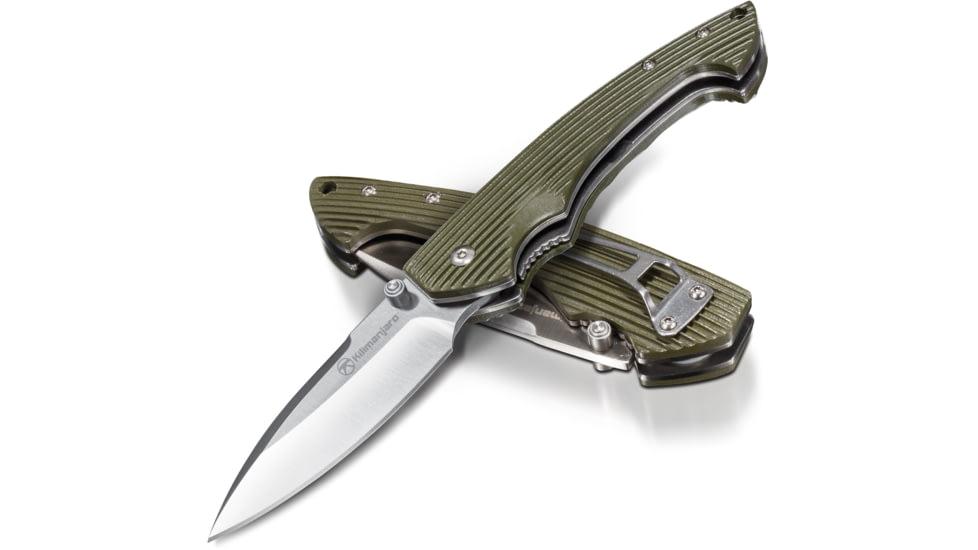 Kilimanjaro Gear Firma Folding Knife,3.2in Plain Blade,OD Green Handle KJ910016