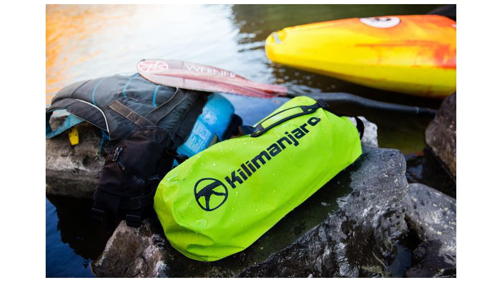 Kilimanjaro Gear Lightweight 20L Drybag, 70D Nylon, Waterproof, Green, 20 Liter, 910268E