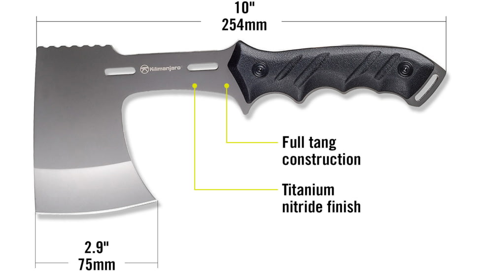 Kilimanjaro Gear Shira Survival Axe,10in Overall KJ910095