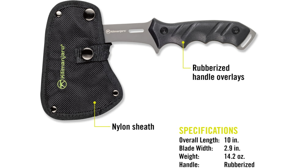 Kilimanjaro Gear Shira Survival Axe,10in Overall KJ910095