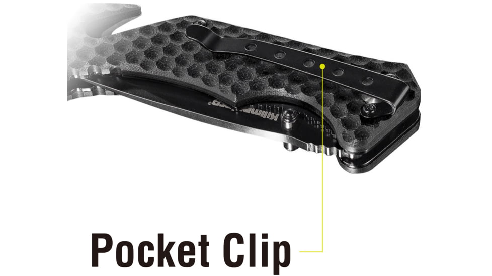 Kilimanjaro Gear UTAC Rescue Folding Knife,3.5in, Black G10 Handle, Black Tanto Blade KJ910033