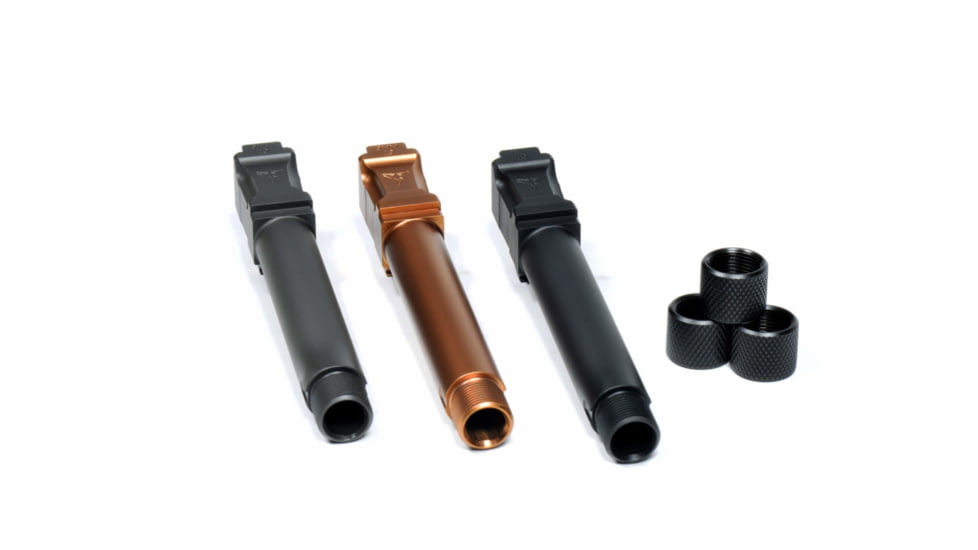 Killer Innovations Sancer Threaded Pistol Barrel, Glock 17 Gen 5, 9mm Luger, 1-10 Twist, 1/2 x28 Thread, 416R Steel, TiCN, Copper, GLKBT372CPR