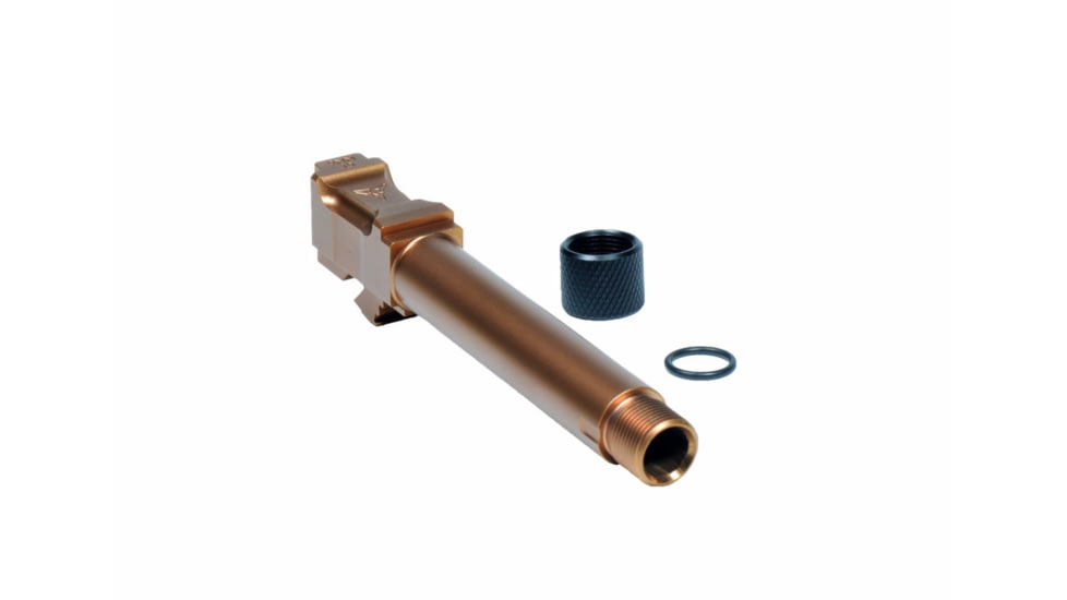 Killer Innovations Sancer Threaded Pistol Barrel, Glock 17 Gen 5, 9mm Luger, 1-10 Twist, 1/2 x28 Thread, 416R Steel, TiCN, Copper, GLKBT372CPR