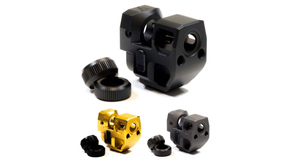 Killer Innovations Sig P320 Compensator, Black, Gold, Gray