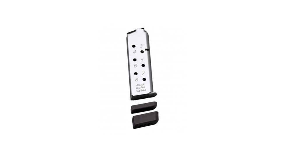 Kimber Kimpro TacMagazine 1911 45 ACP, Stainless Steel 8-Round Magazine KIM1100721A