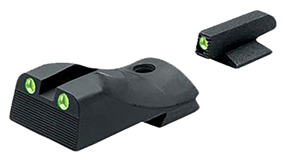 Kimber 1911 Slant Fixed Square-Notch Tritium Pistol Night Sight Set, Green/Tritium Front, Green/Tritium Rear, Black, ML11212