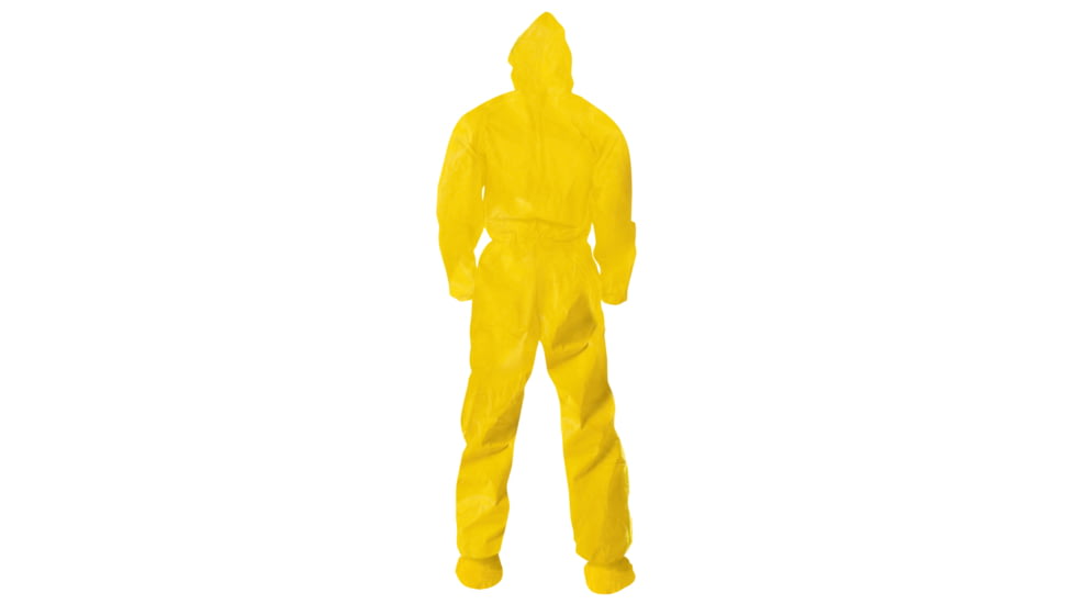 Kimberly Clark KleenGuard A70 Coveralls w/Ankles, Hood and Boot, Yellow, Extra Large, Case of 12, 00684